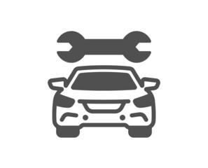 Car service icon. Auto repair sign. Garage service symbol. Classic flat style. Quality design element. Simple car icon. Vector