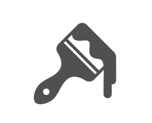 Paint brush icon. Wall paintbrush sign. Creative drawing art symbol. Classic flat style. Quality design element. Simple brush icon. Vector