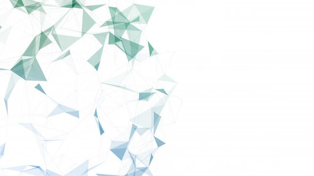 3D polygon background animation 4k. Futuristic technology abstract composition