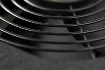 Close-up detail of cooling mechanism or fan