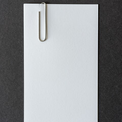 blank note paper with clip