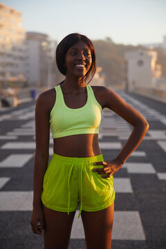 woman taking a break after workingout