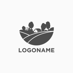 rural environment logo, plantation house