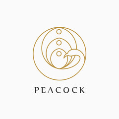 peacock logo, luxury vector logo design