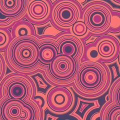 Multi colored wavy geometric surface. Divergent Circles abstract background. Modern 3d rendering digital illustration