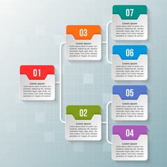 Abstract 3D Paper Infographics. Business template .Vector illustration