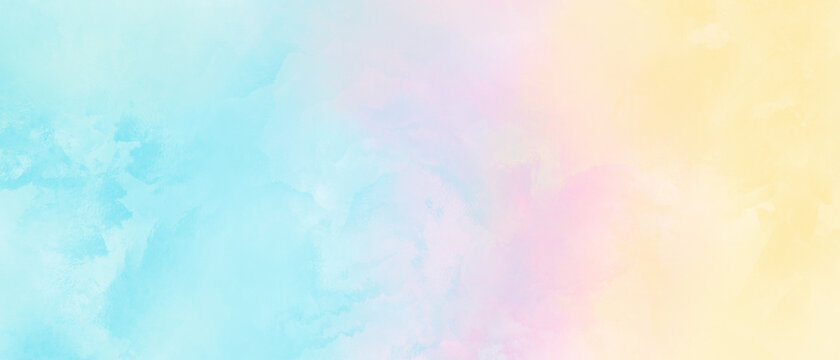 Abstract gradient colorful watercolor background. Digital art painting