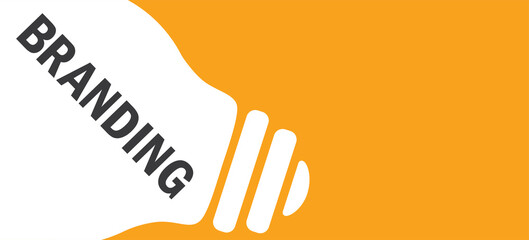 Branding in lamp background illustration