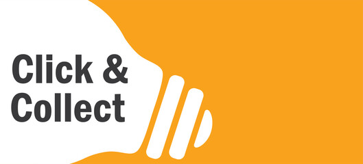 Click & Collect in lamp background illustration