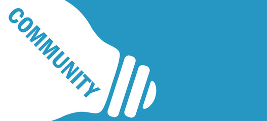 community in lamp background illustration