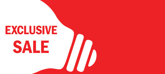 Fototapeta premium Exclusive Sale in lamp background illustration