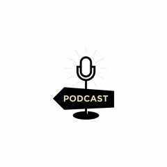 Podcast or Radio Logo design using Microphone   icon