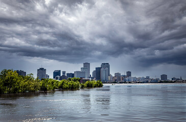 New Orleans with approaching Storm