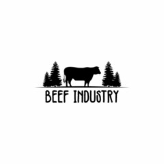 beef industry logo vektor 