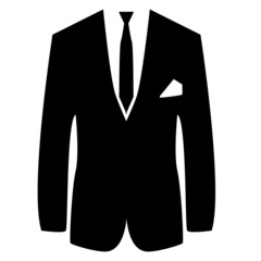 suit icon on white background. The business suit sign. suit uniform symbol. flat style.