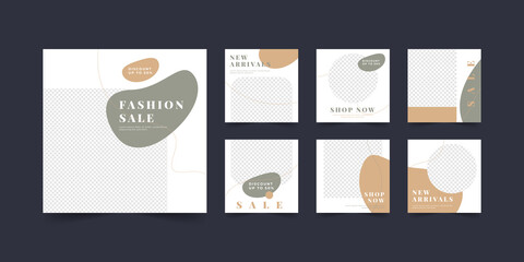minimalist fashion sale social media post template