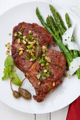 Grilled Steak with Asparagus