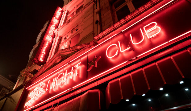 Famous Windmill Table Dance Bar at London West End - Soho LONDON, ENGLAND - FEBRUARY 22, 2016