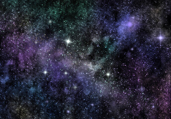 A space of the galaxy ,atmosphere with stars at dark background