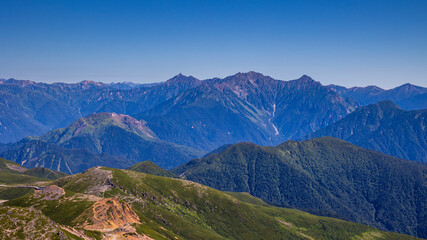 Fototapeta premium 日本アルプス 穂高連峰 乗鞍岳から