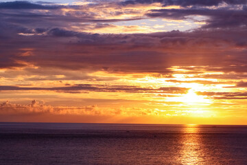 sunset over the sea