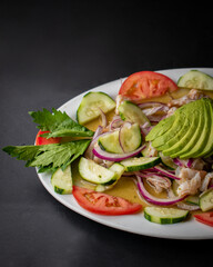 shrfish ceviche dish, mexican food