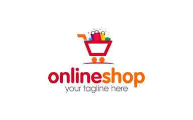 Obraz premium Illustration graphic vector of modern online shopping store logo design template