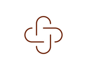 Cross flat icon. Thin line signs for design logo, visit card, etc. Single high-quality outline symbol for web design or mobile app. Medical outline pictogram.