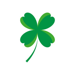 Green shamrock clover icon design. isolated on white background vector illustration