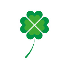 Fototapeta premium Green shamrock clover icon design. isolated on white background vector illustration