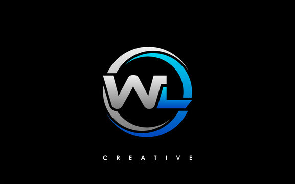 WL Letter Initial Logo Design Template Vector Illustration
