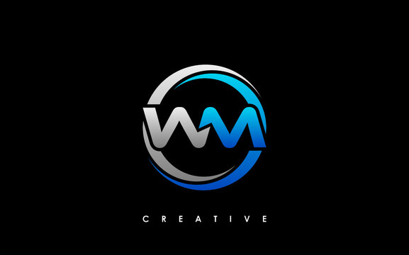 WM Letter Initial Logo Design Template Vector Illustration