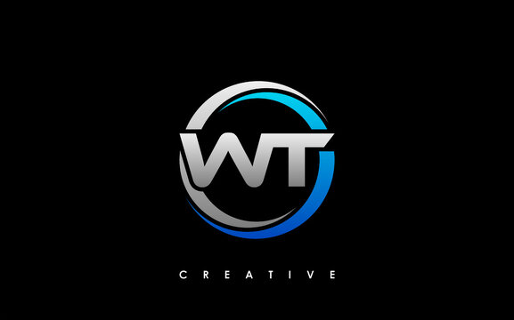 WT Letter Initial Logo Design Template Vector Illustration