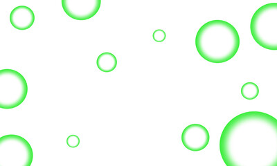 Green bubble pattern white background