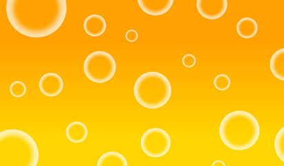 Bubbles pattern yellow gradient background