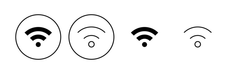 Wifi icon set. signal vector icon. Wireless  icon vector