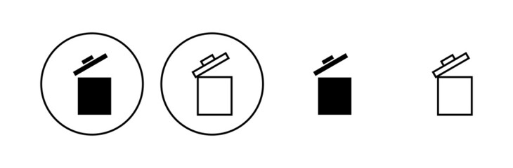 Trash icon set. trash can icon. delete icon vector. garbage