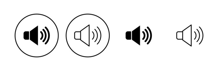 Speaker icon set. volume icon vector. loudspeaker icon vector. sound symbol
