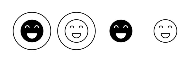 smile icon set. smile emoticon icon. feedback