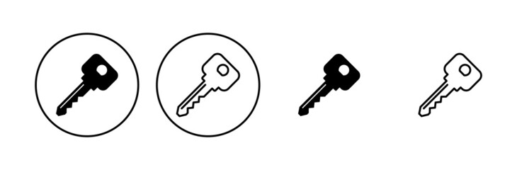 Key icon set. Key vector icon. Key symbol
