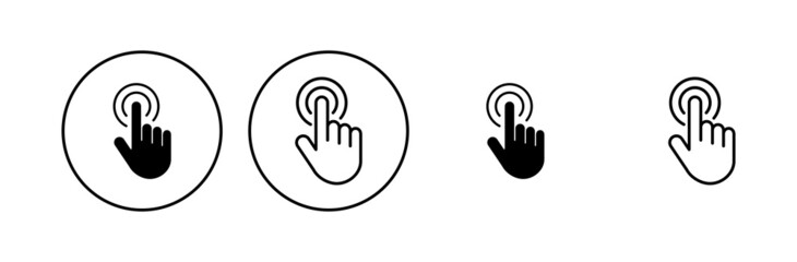 Hand cursor icon set. cursor icon vector. hand cursor icon click