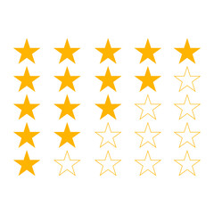 Star rating icon on white background,vector illustration