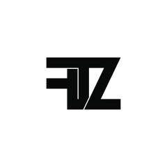 ftz initial letter monogram logo design