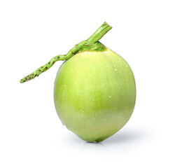 Green coconut isolated on white