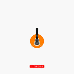 kitchen and eating utensil icon. Simple flat vector illustration isolated on white background