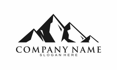 Peak mountain vector logo