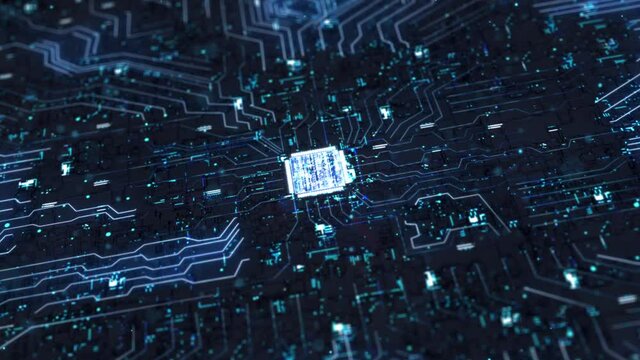 Artificial intelligence technology chip circuit board.