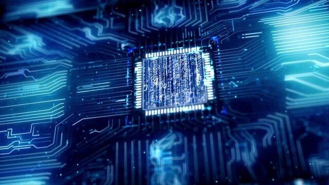 Artificial intelligence technology chip circuit board circuit background