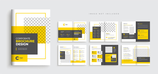 Company profile brochure template layout design, multipage creative business brochure design, modern brochure layout