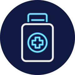 medicine neon icon